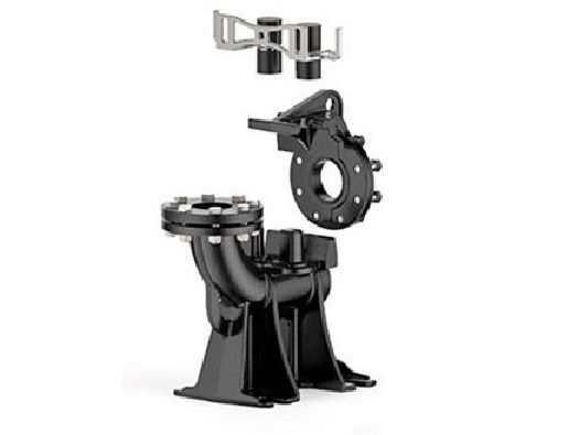 Комплект вертикальных опорных колен фекальных насосов VXC4 MC4 /80 (DN100) в Уфе 